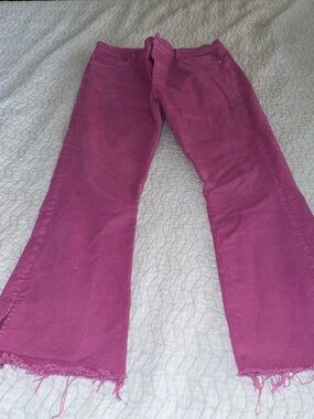 Women’s Magenta slight bell-Leg Jeans